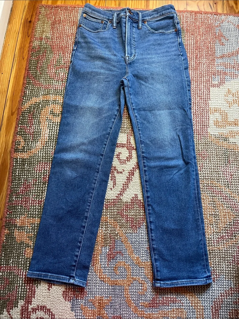 Madewell The Perfect Vintage Jean Size 29 Blue High Rise Straight Leg EUC